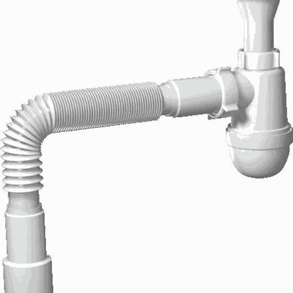 Сифон 1.1/4"*40 литой выпуск с гибк. трубой 40*40/50 АНИ пласт C2015 32156