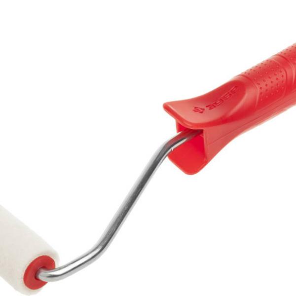 Мини-валик 100мм/d=15 "ВЕЛЮР", 100% шерсть, ворс 4мм, ручка 6мм,ЗУБР Эксперт/03536-10