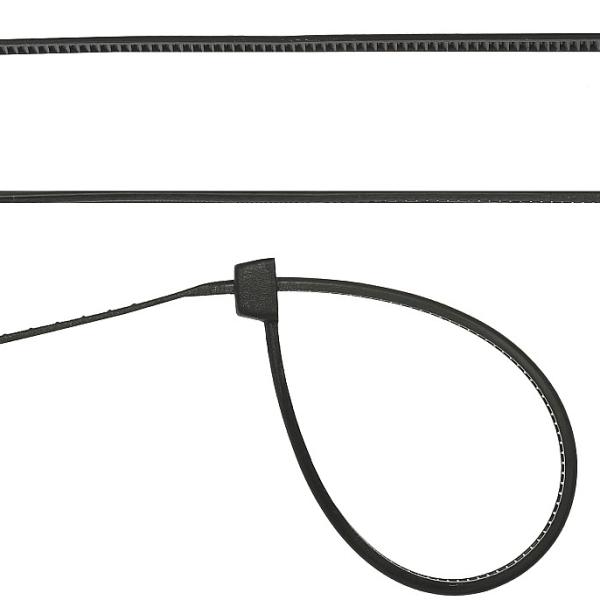 Кабельные стяжки черные ХС-Ч, 2.5 x 100 мм, 100 шт,нейлоновые, СИБИН 3788-25-100