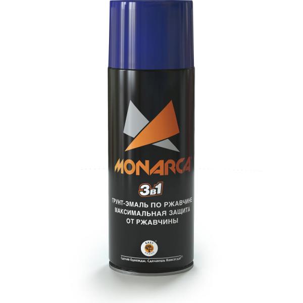 MONARCA Грунт-эмаль по ржавчине аэрозоль, 520 мл.(270г.) RAL
5005 сигнальный синий 270 г 85005