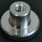 Гайка М 6 DIN 466 круглая высокая рифленая с накаткой, нажимная, нержавеющая сталь А2