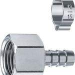 Переходник штуцер ″елочка″ 8 мм - 1/4″F Вн., с обжимным хомутом Зубр Профессионал 64923-1/4-8