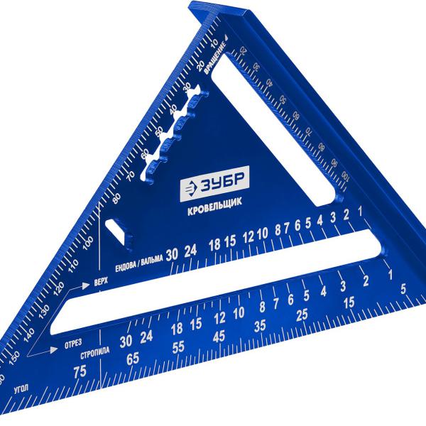 Универсальный кровельный угольник ЗУБР, 180 мм, 5-в-1, Кровельщик 34391-18